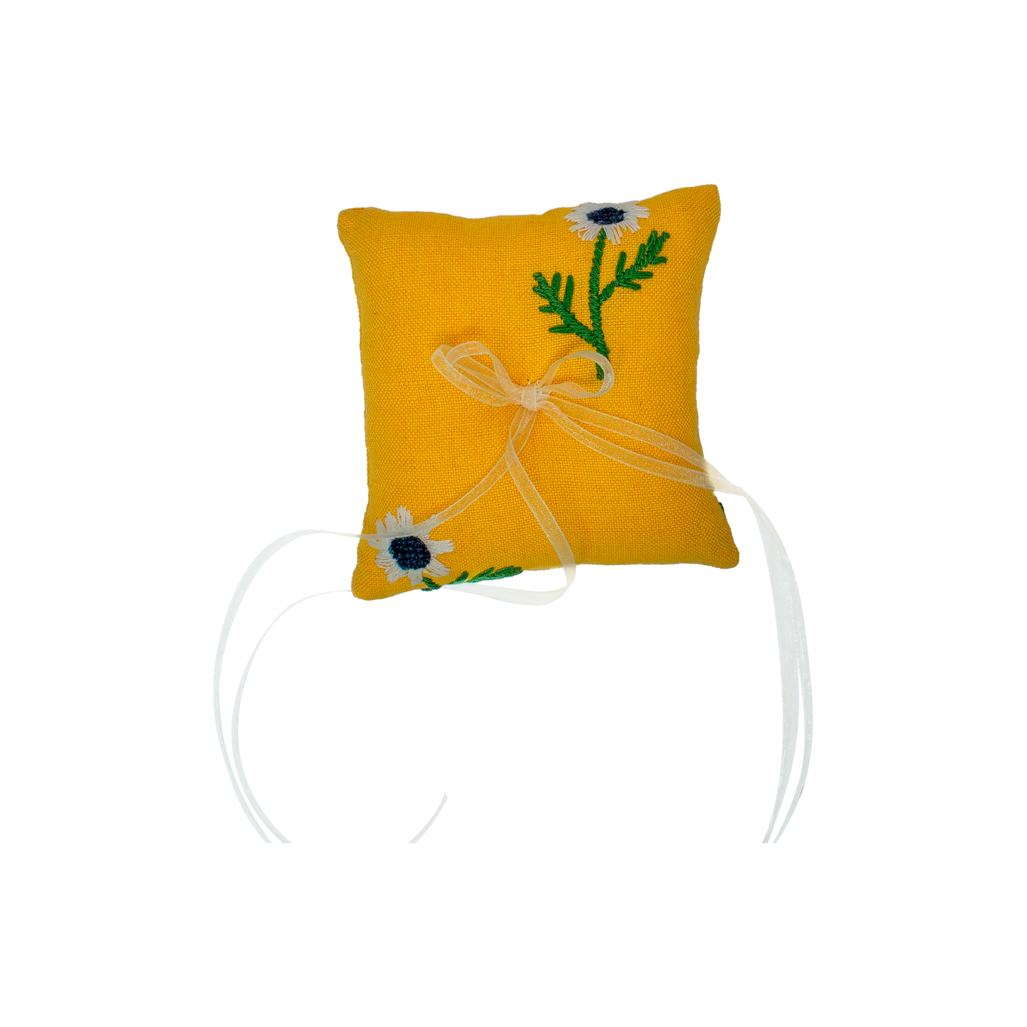 Manzanilla Mustard Ring Pillow