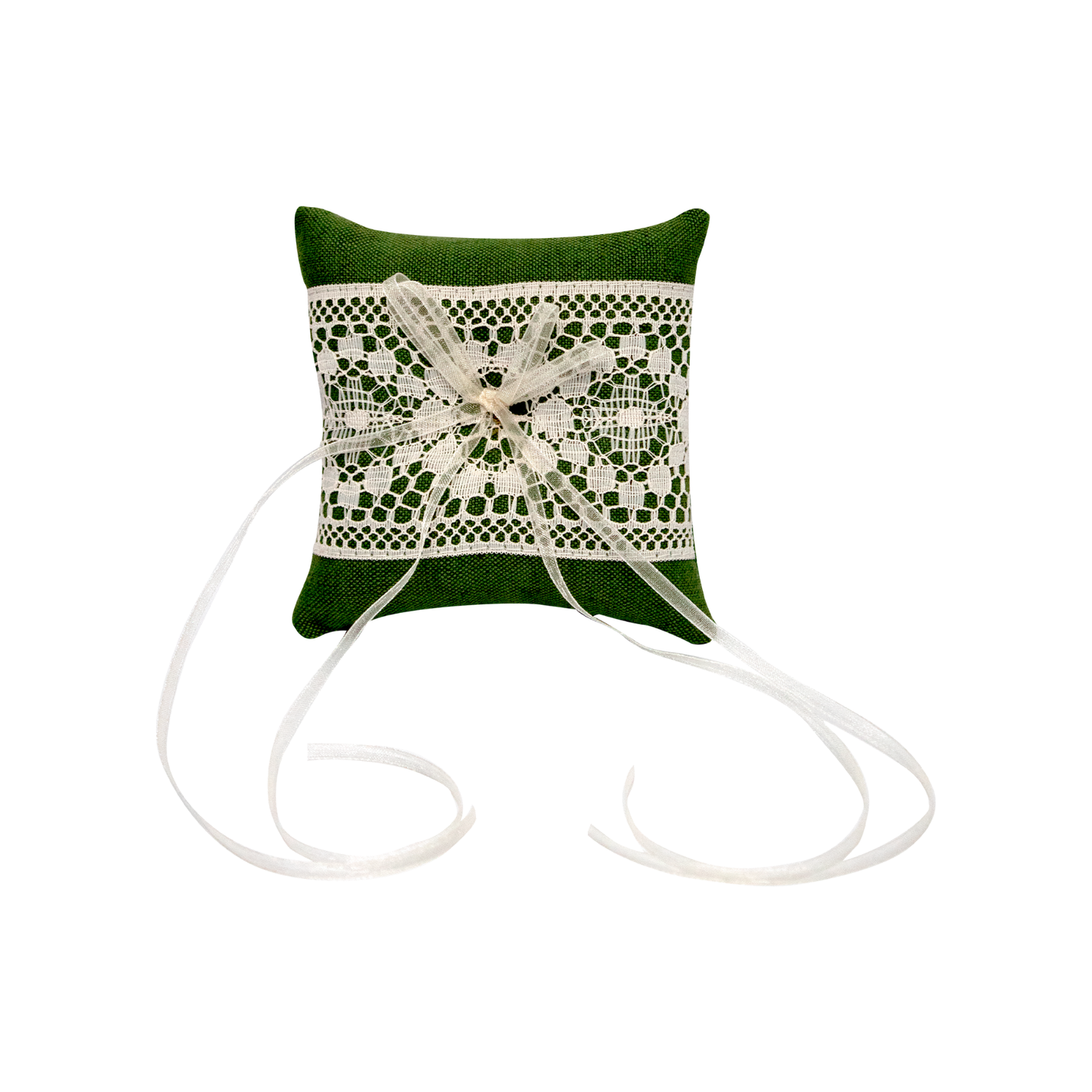 Olive Lace Ring Pillow