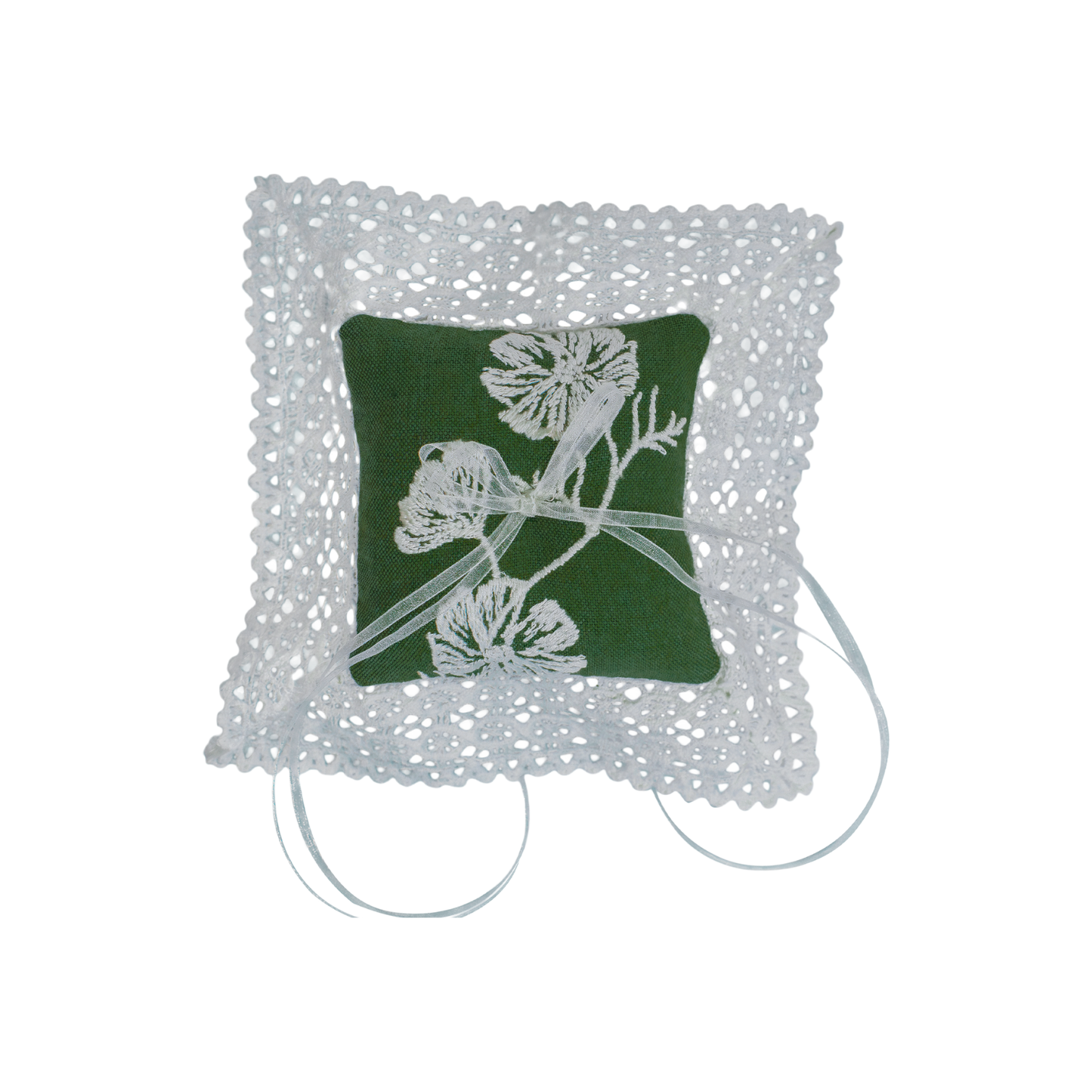 Cosmo Lace Pillow in Olive