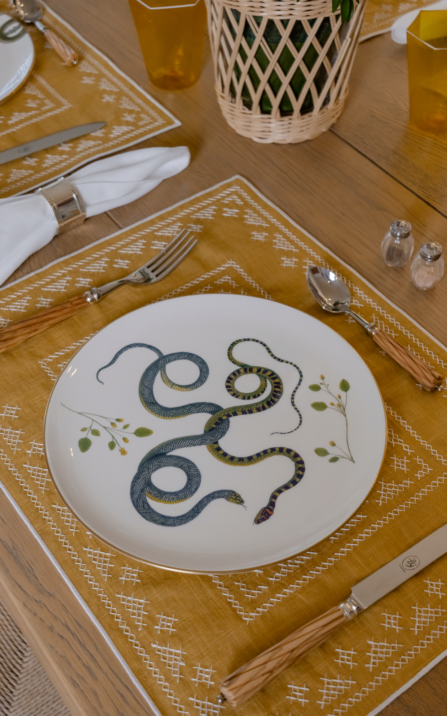 Pedralbes Placemats in Marigold – Set of 4
