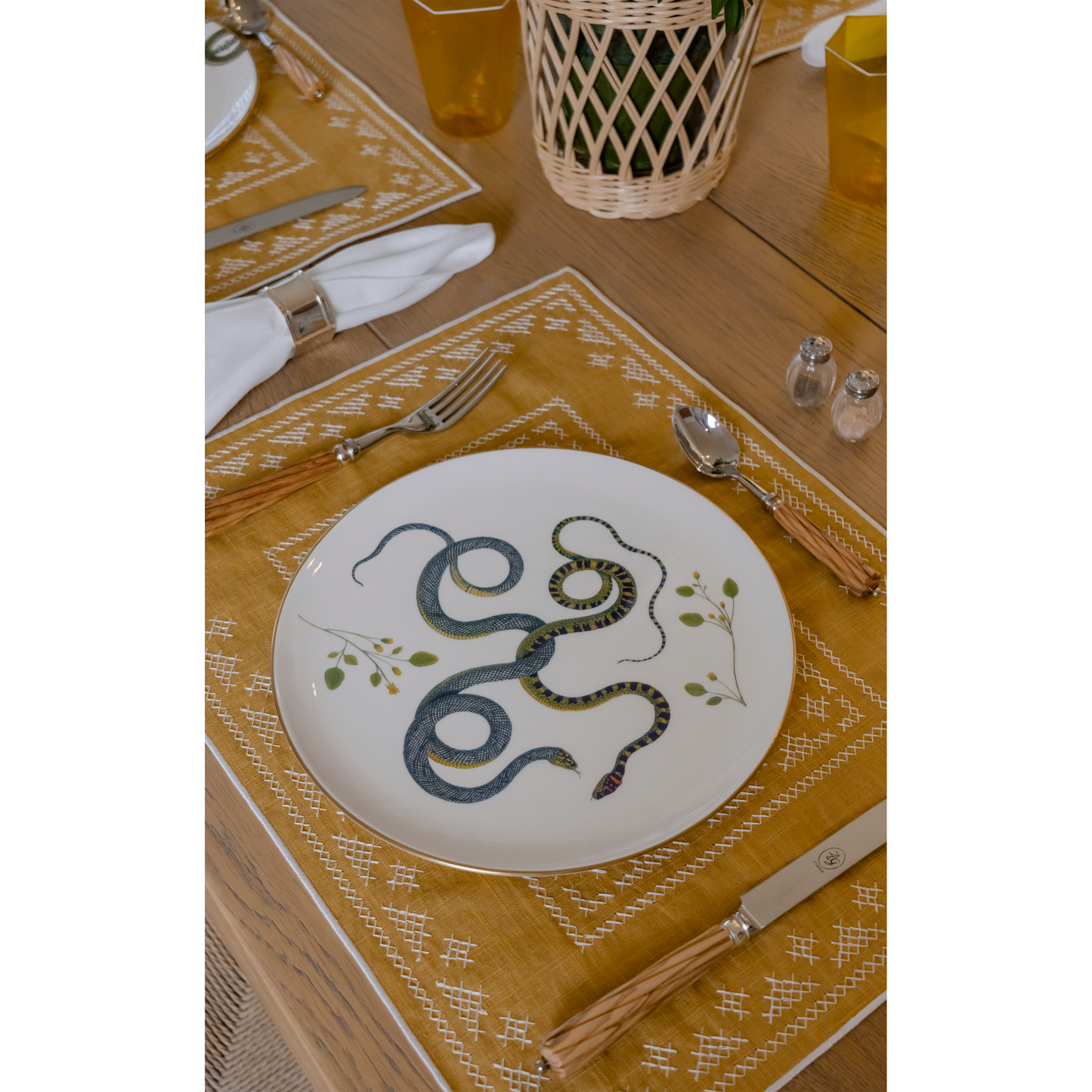 Pedralbes Placemats in Marigold – Set of 4