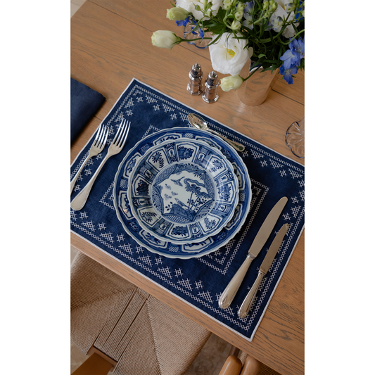 Pedralbes Placemats in Navy – Set of 4