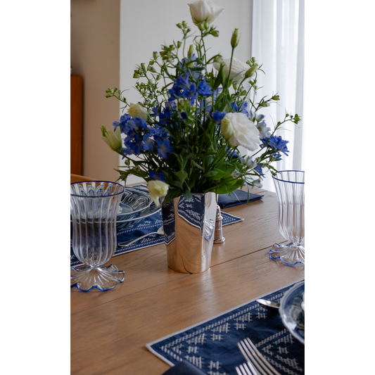 Hexagon Silver-Plated Tall Tumbler