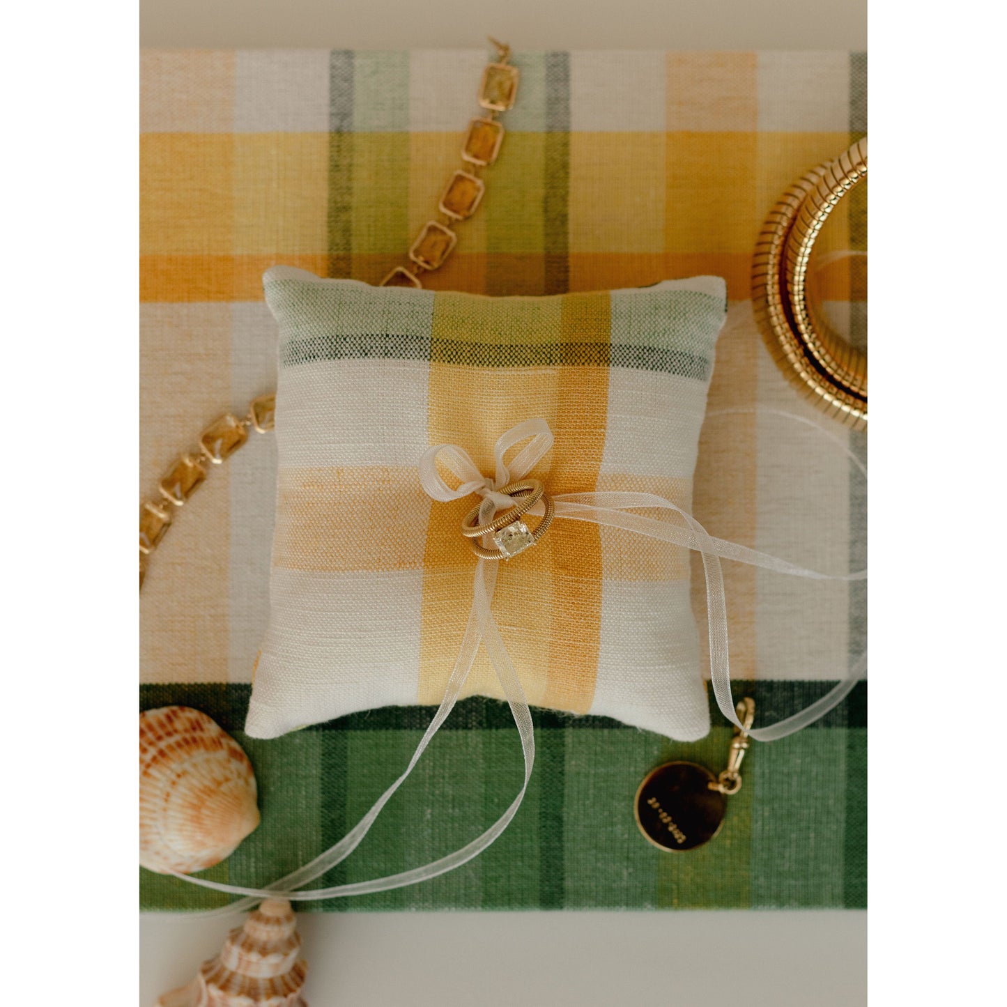 Plaid Ring Pillow