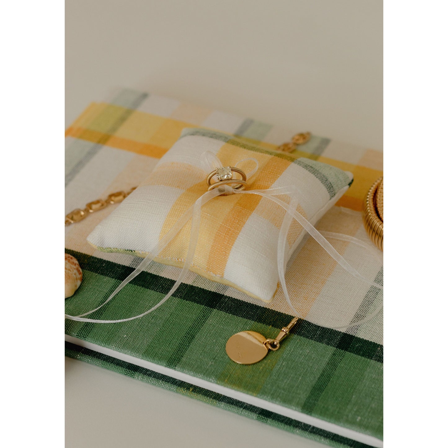 Plaid Ring Pillow