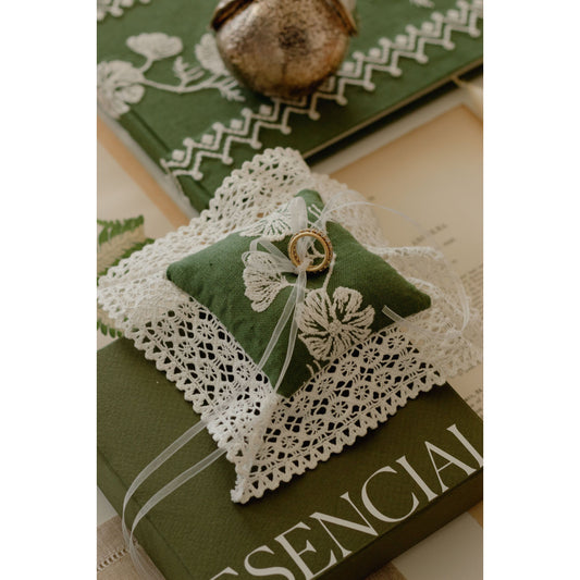 Cosmo Lace Pillow in Olive