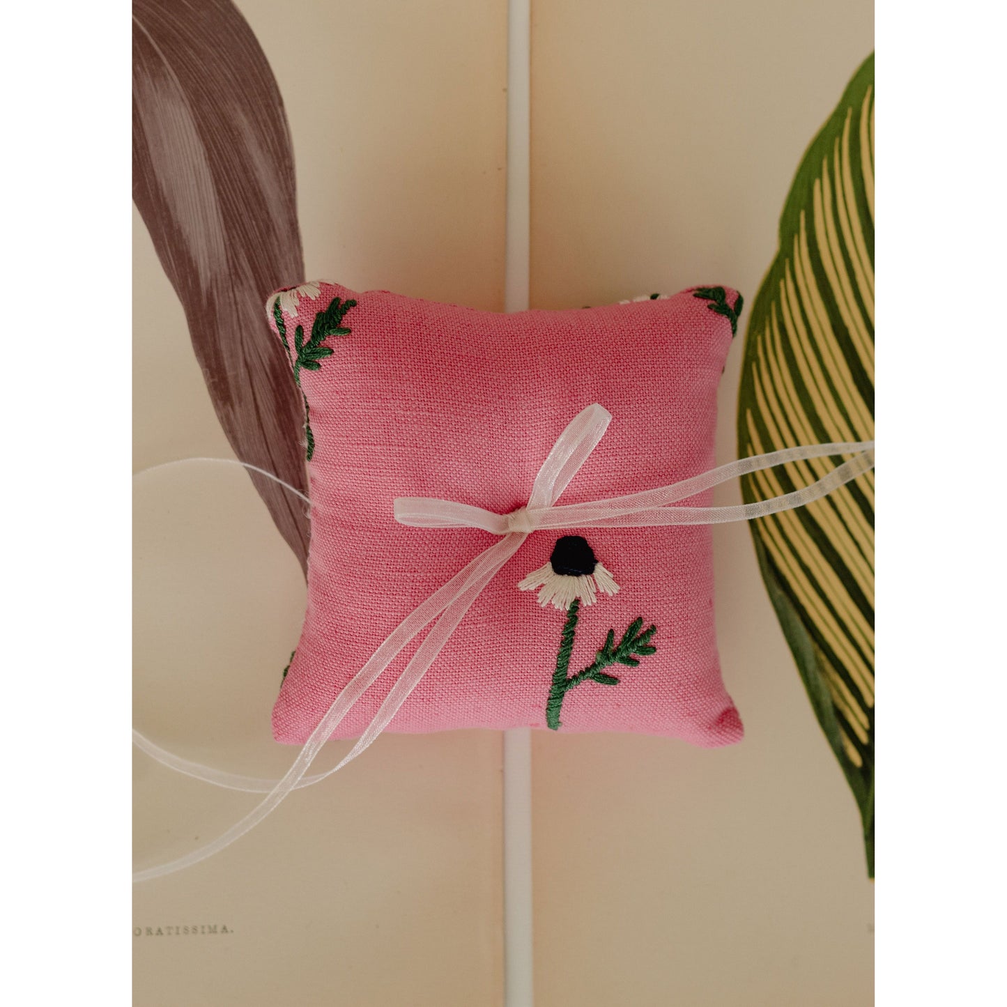 Manzanilla Pink Ring Pillow