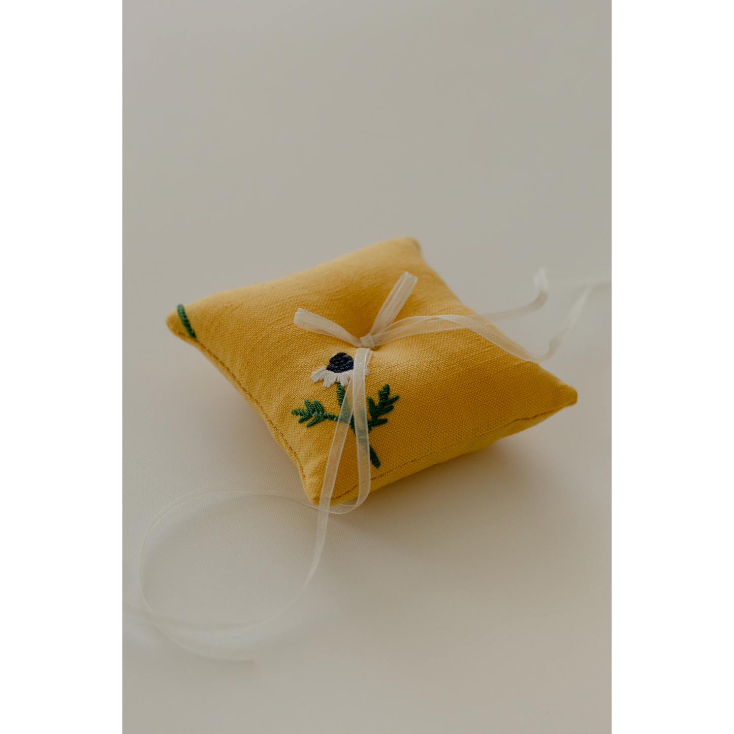 Manzanilla Mustard Ring Pillow