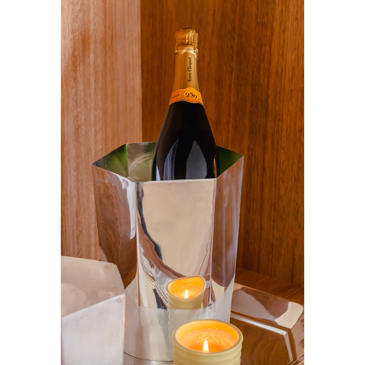 Hexagon Silver-Plated Champagne Bucket