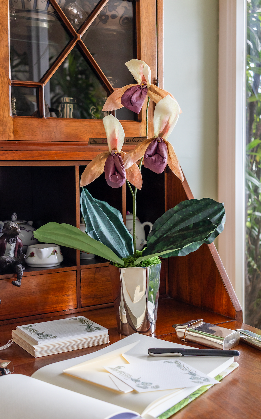 Paper Lady Slipper in Chocolate by The Green Vase