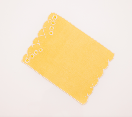 Daisy Aperitivo Cocktail Napkin in Yellow, Set of 4