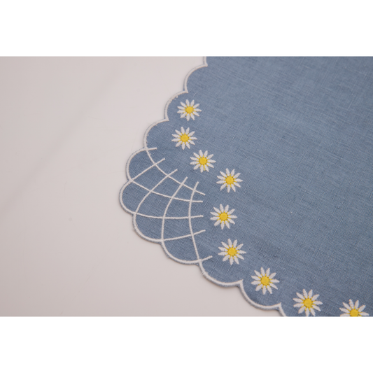 Daisy Bib in Blue