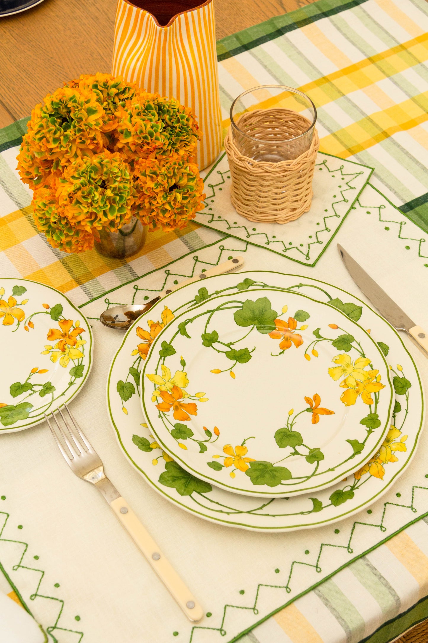 Set of 4 Cosmic Placemats in Green