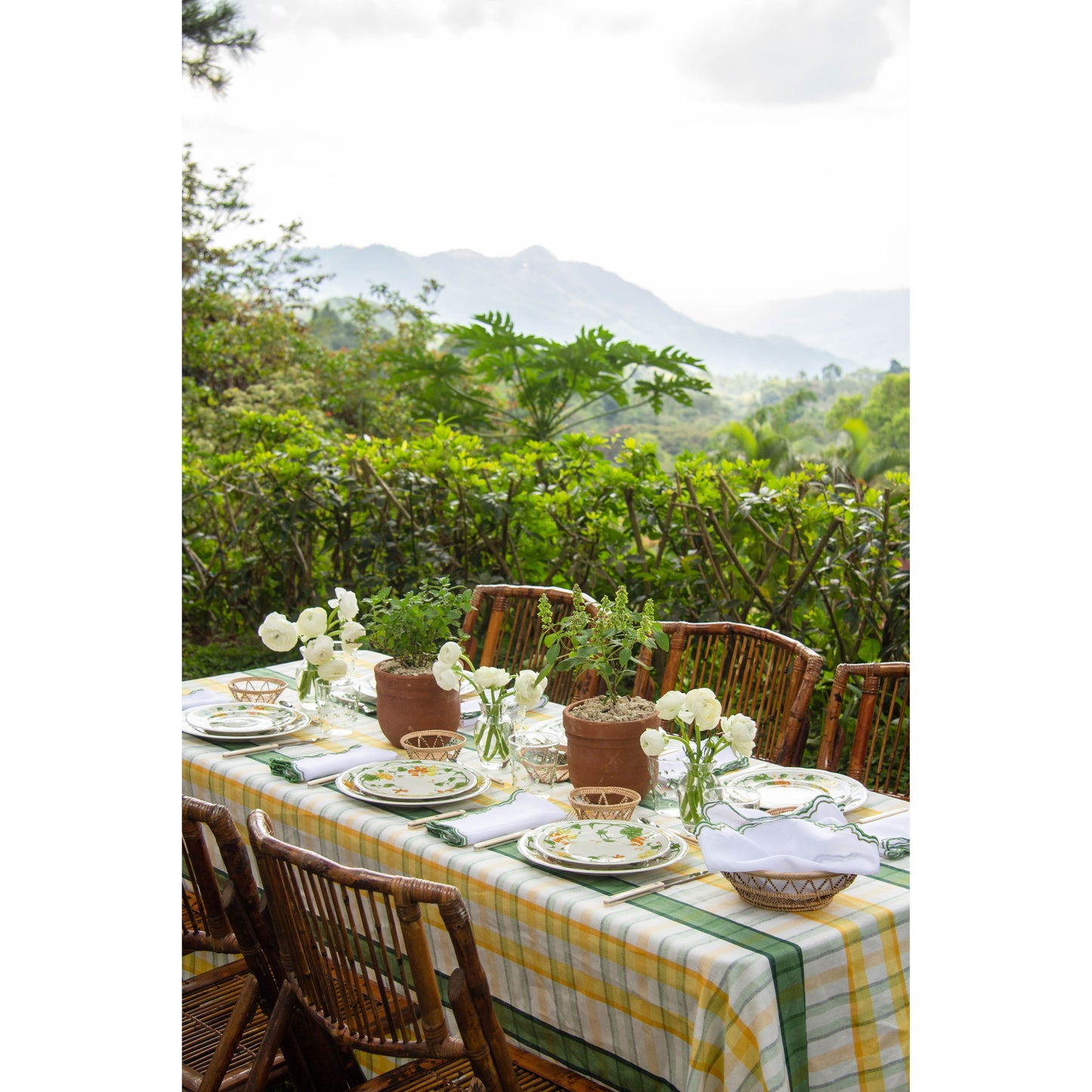 Multicolor Plaid Rectangular Tablecloth