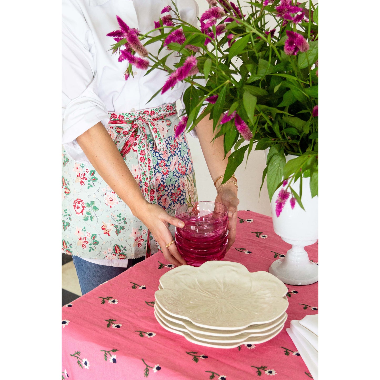 Manzanilla Bougainvillea Rectangular Tablecloth