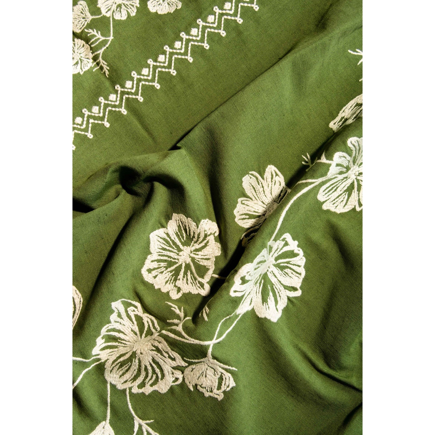 Cosmo Embroidery in Olive