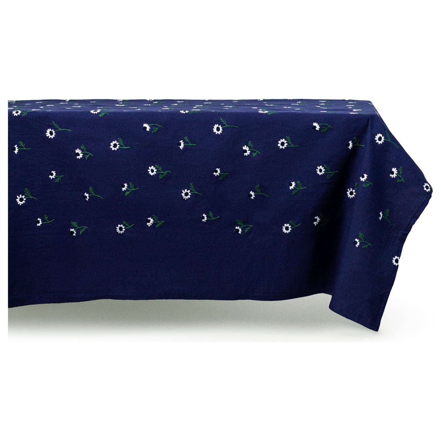 Manzanilla Navy Rectangular Tablecloth