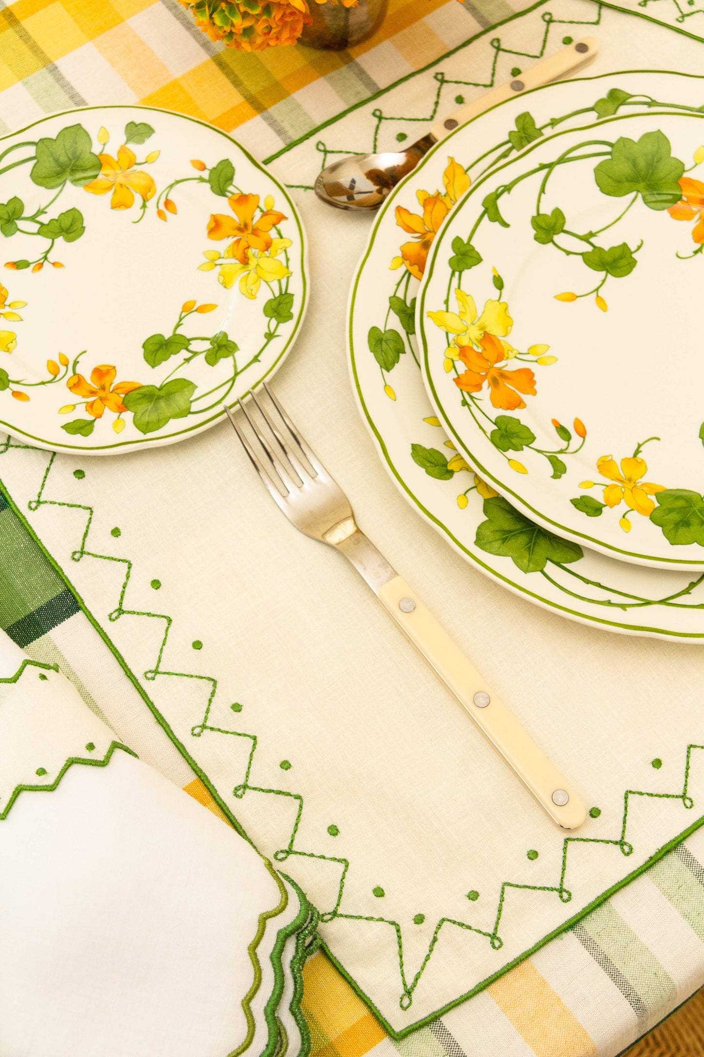 Set of 4 Cosmic Placemats in Green