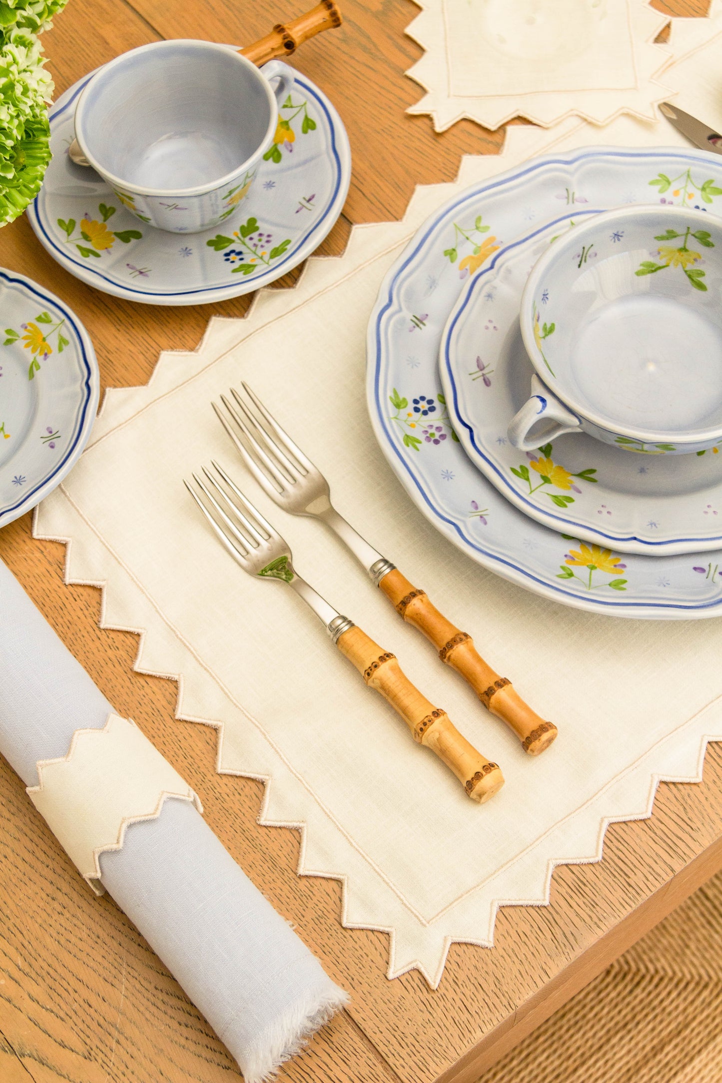 Set of 4 ZigZag Placemats in White