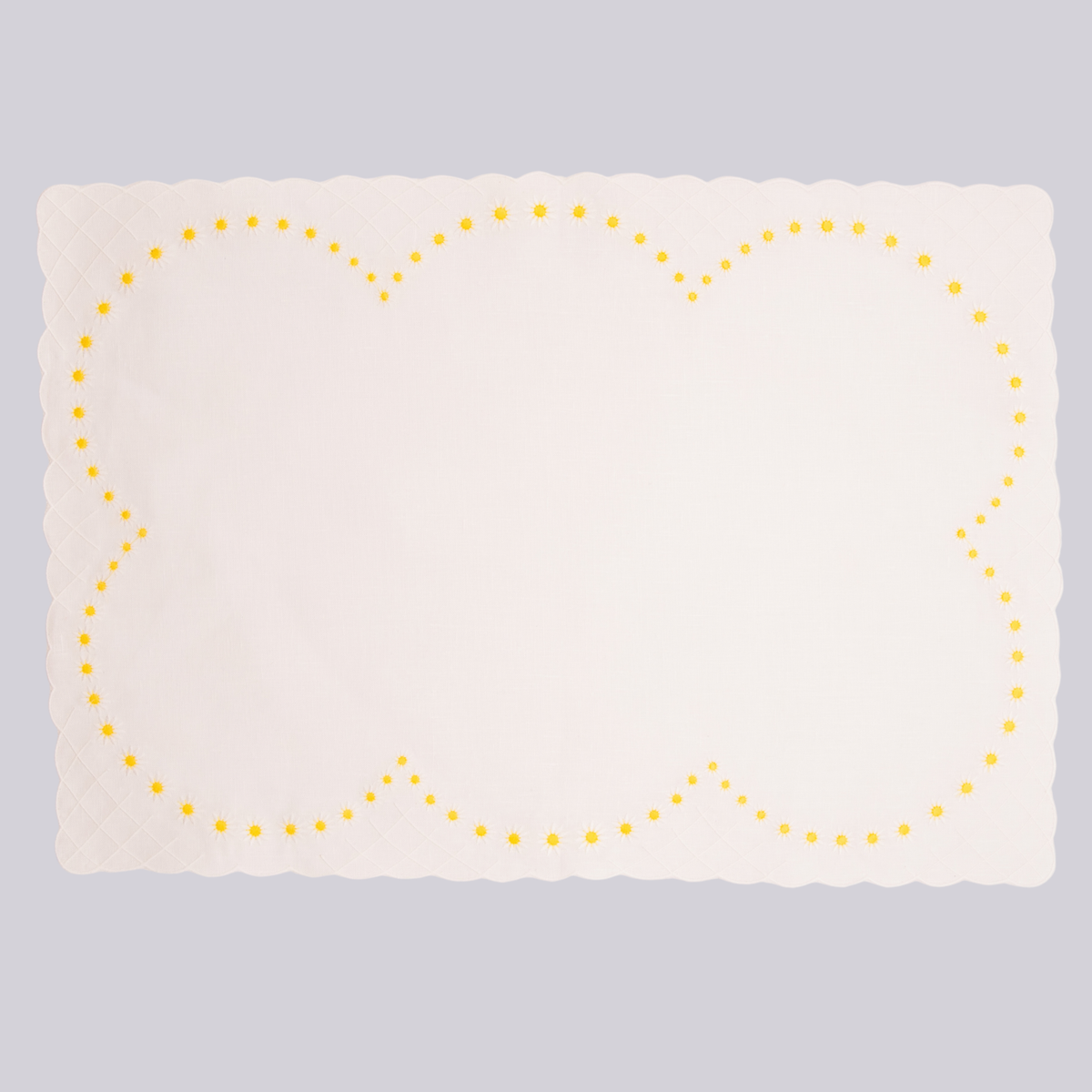 Daisy Placemat in White