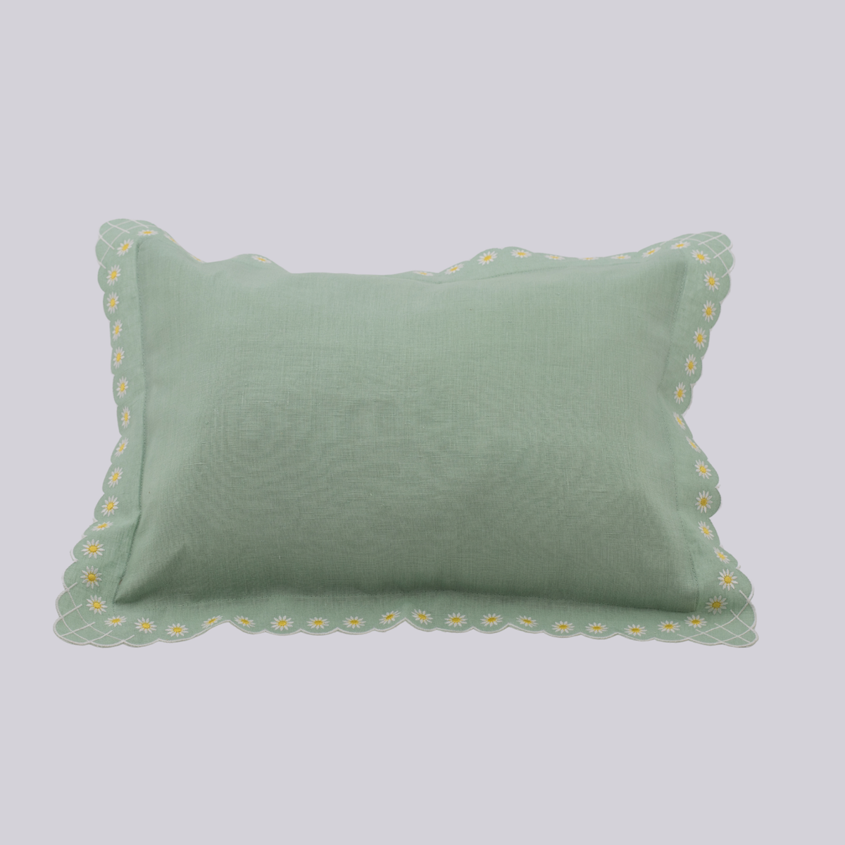 Daisy Boudoir Sham in Celadon