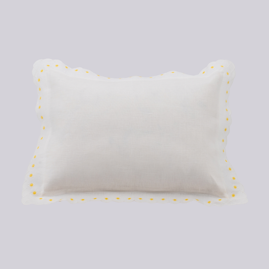Daisy Boudoir Sham in White