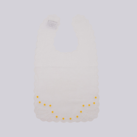 Daisy Bib in White