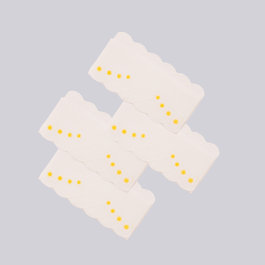 Daisy Aperitivo Cocktail Napkin in White, Set of 4