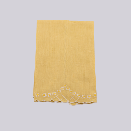 Daisy Guest Towel in Yellow