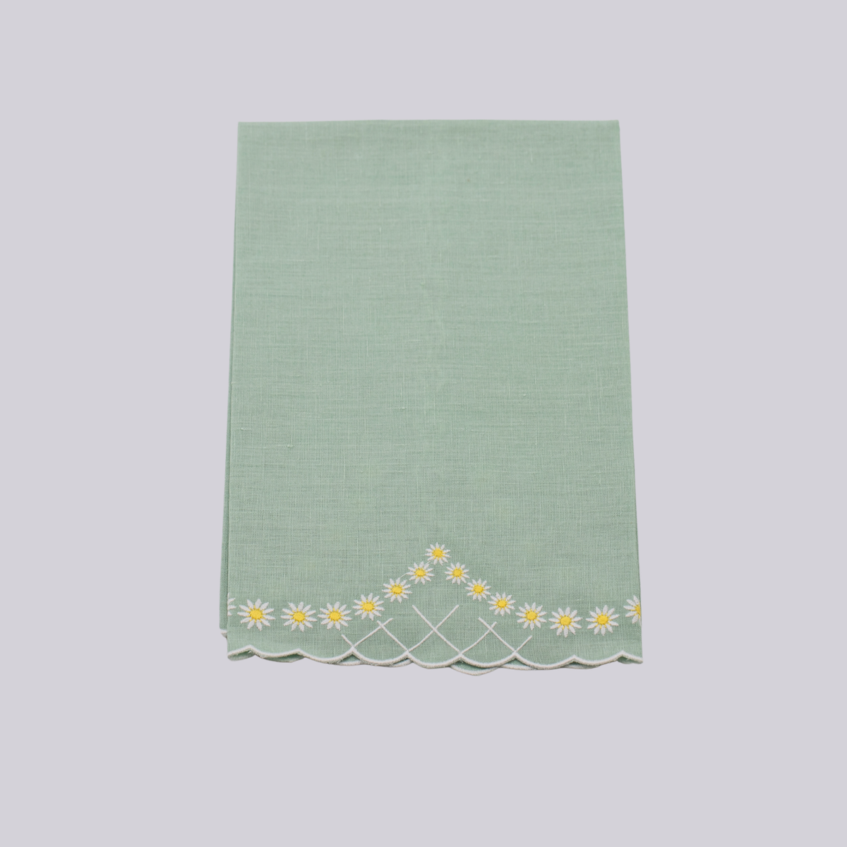 Daisy Guest Towel in Celadon