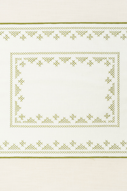 Pedralbes Placemat in Olive Green