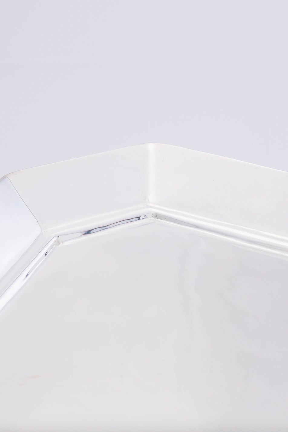 Hexagon Silver-Plated Serving Tray