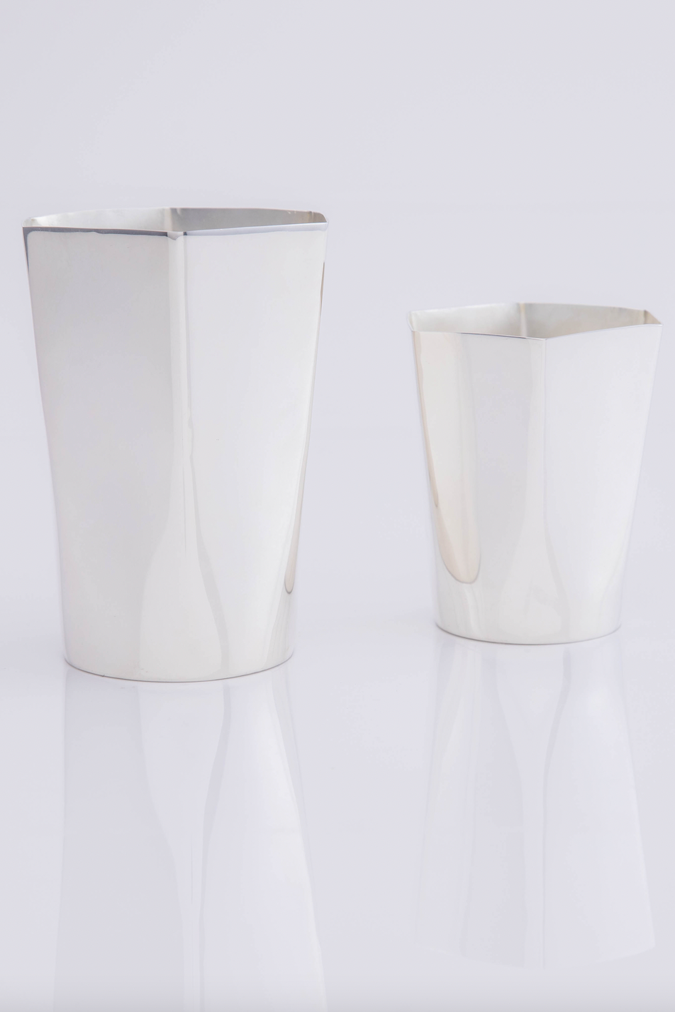 Hexagon Silver-Plated Tall Tumbler