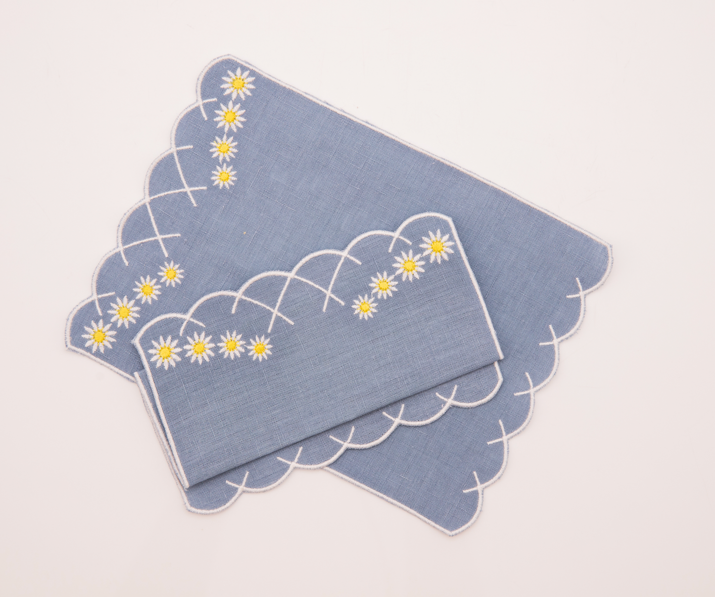 Daisy Aperitivo Cocktail Napkin in Blue, Set of 4