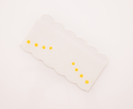 Daisy Aperitivo Cocktail Napkin in White, Set of 4