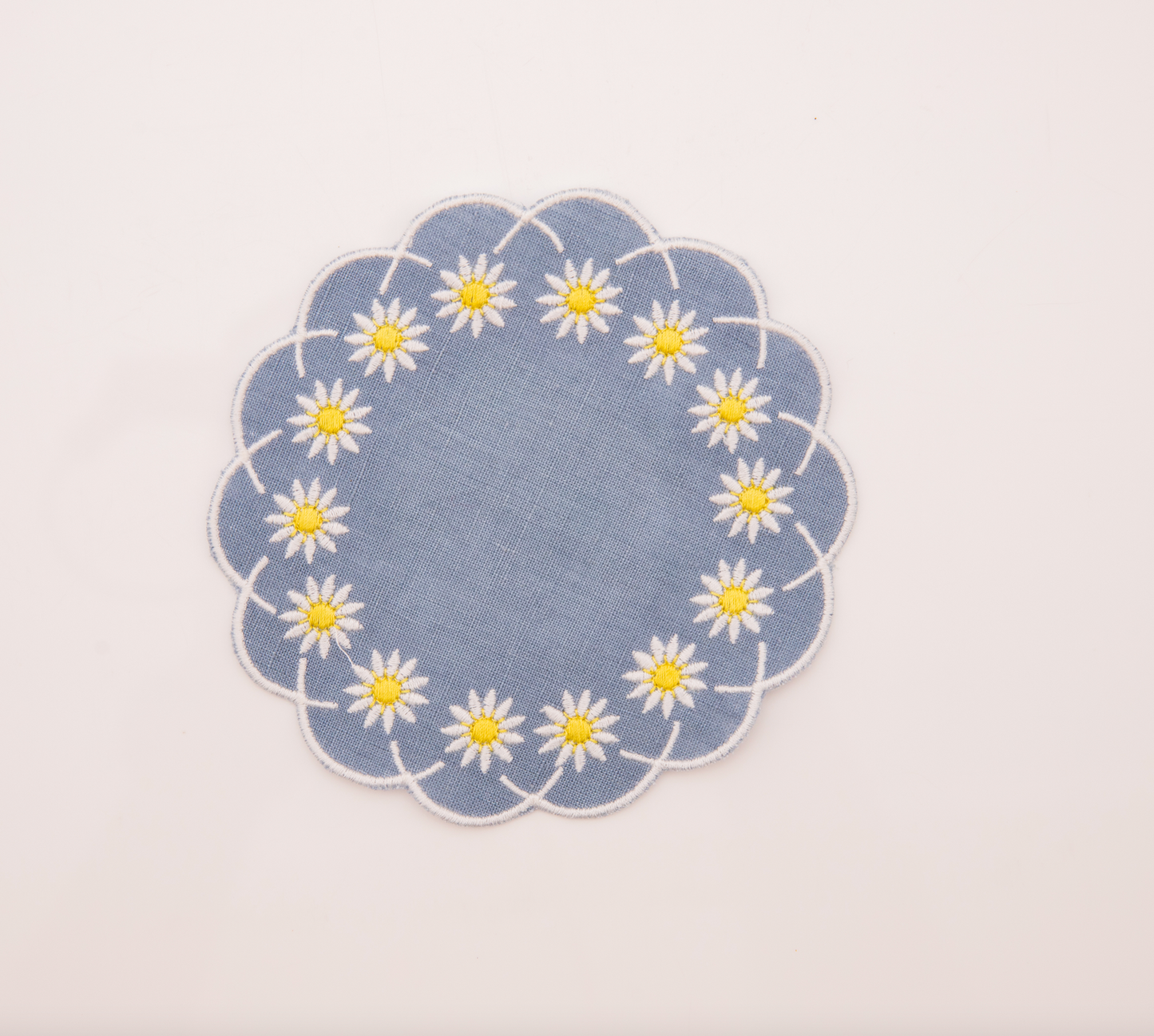 Daisy Coaster in Blue, Set of 4