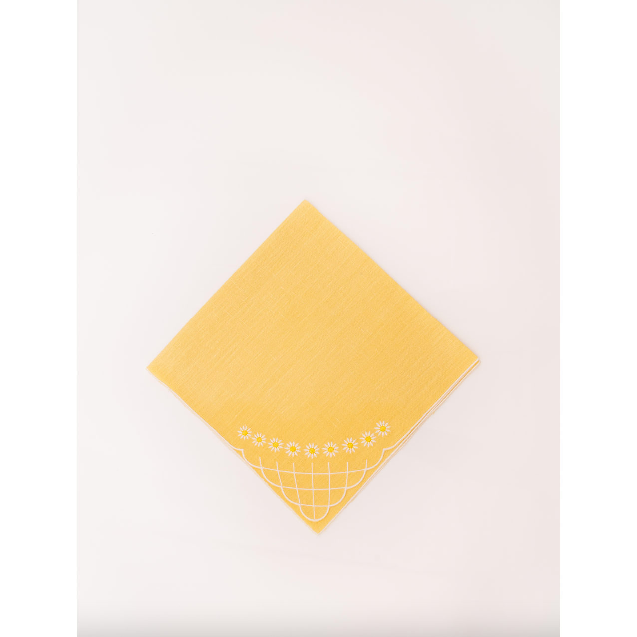 Daisy Dinner Napkin in Yellow