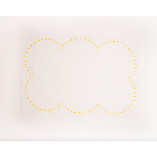 Daisy Placemat in White