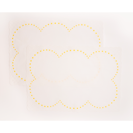 Daisy Placemat in White