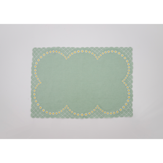 Daisy Placemat in Celadon