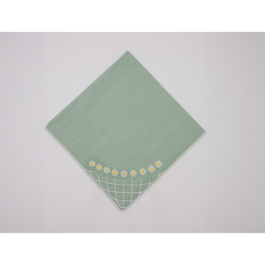 Daisy Dinner Napkin in Celadon