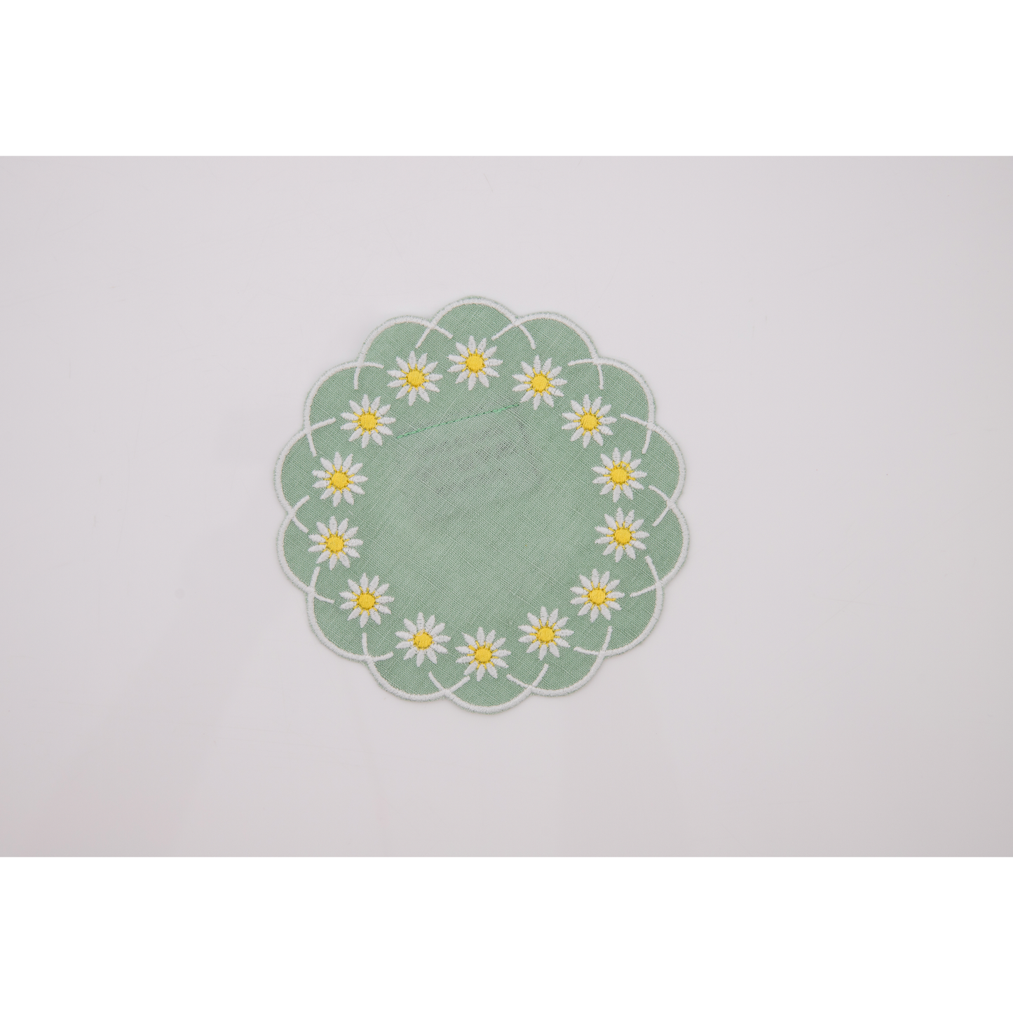 Daisy Coaster in Celadon, Set of 4
