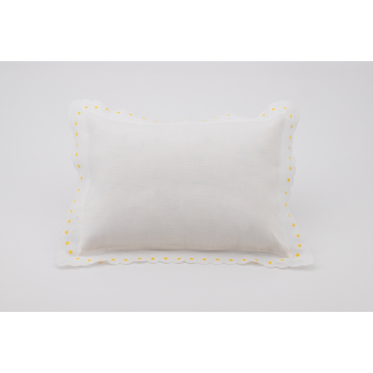 Daisy Boudoir Sham in White