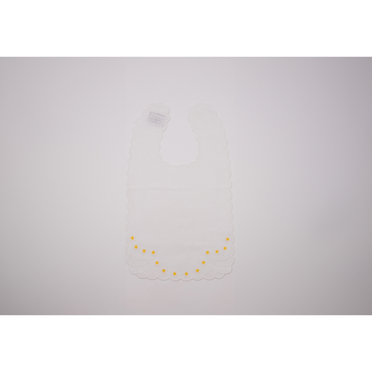 Daisy Bib in White