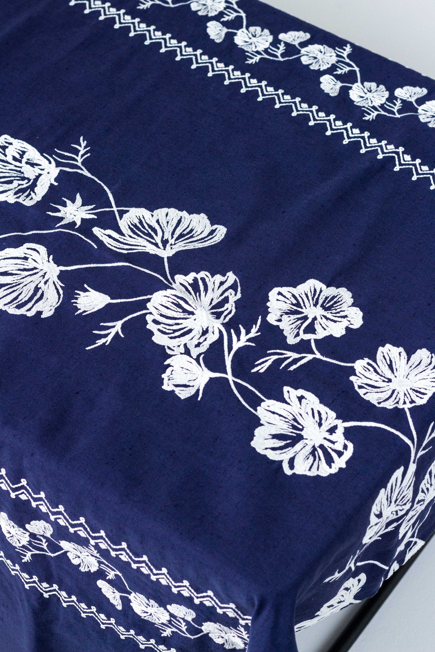 Cosmo Navy Rectangular Tablecloth for 10