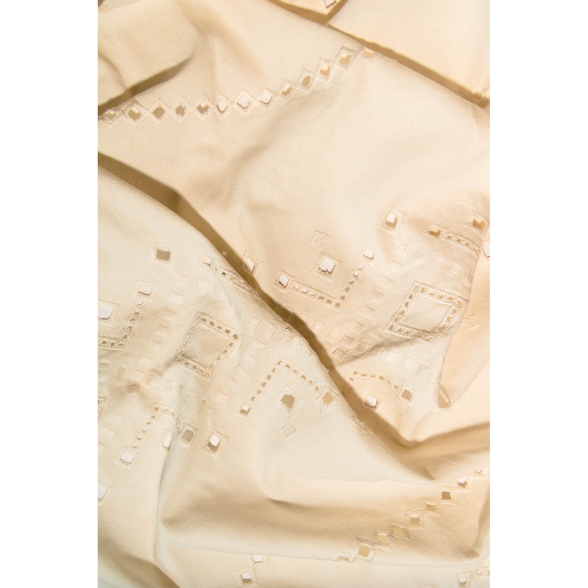 Ojete Embroidery in Ivory